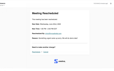 Product Update – Cancel or Reschedule Meetings (and more)